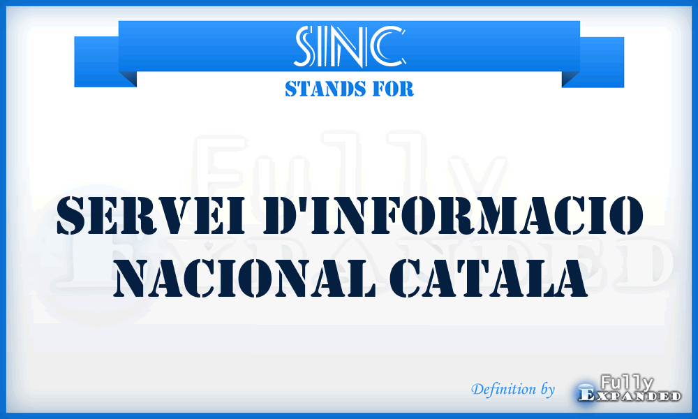 SINC - Servei d'Informacio Nacional Catala