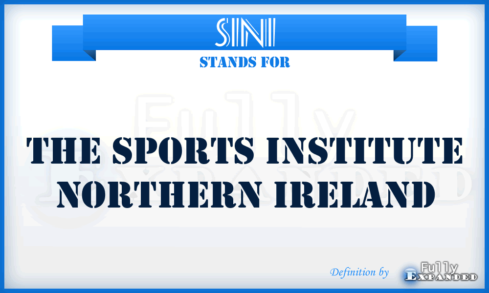 SINI - The Sports Institute Northern Ireland