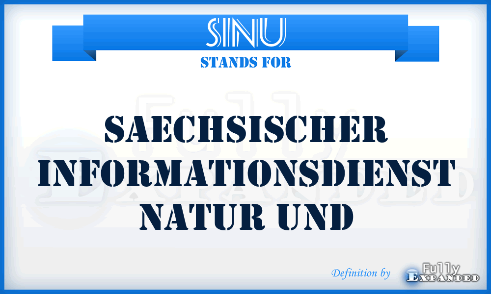 SINU - Saechsischer Informationsdienst Natur und