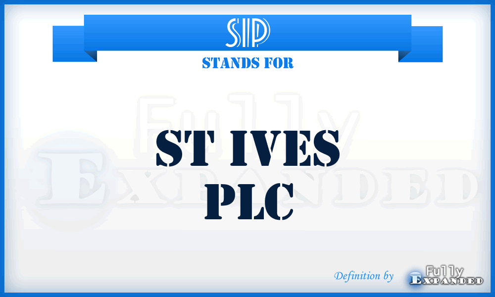 SIP - St Ives PLC