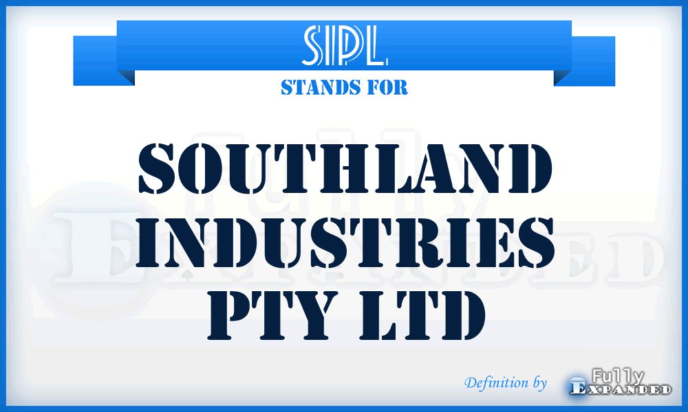 SIPL - Southland Industries Pty Ltd