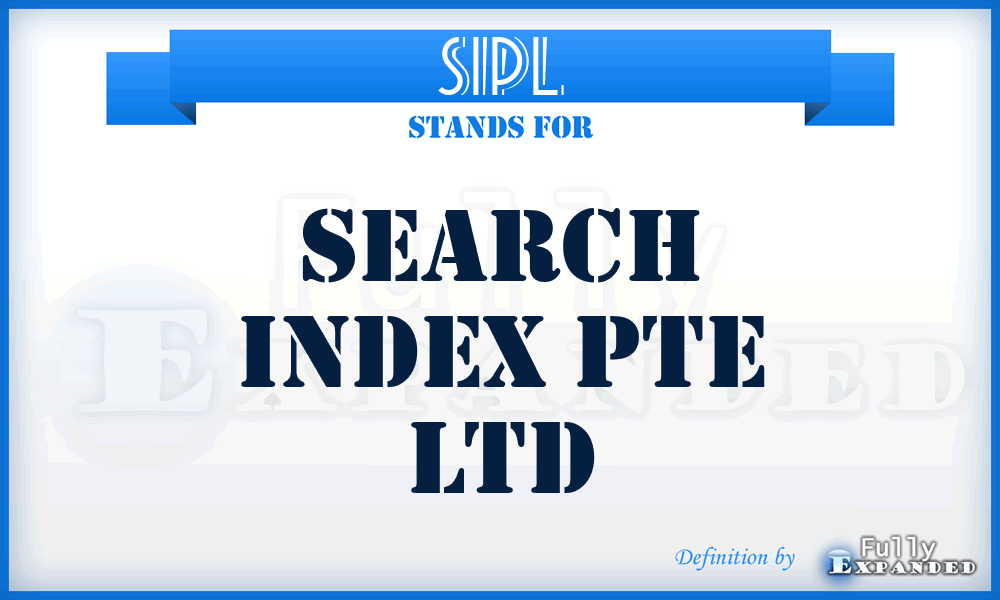 SIPL - Search Index Pte Ltd