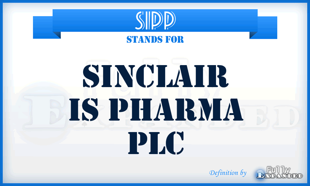 SIPP - Sinclair Is Pharma PLC