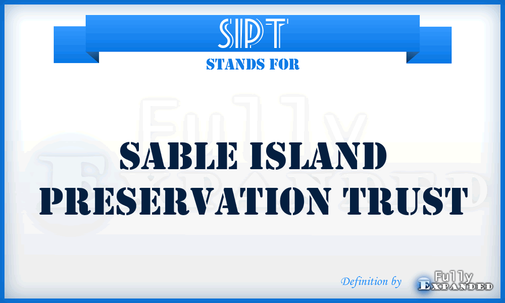 SIPT - Sable Island Preservation Trust