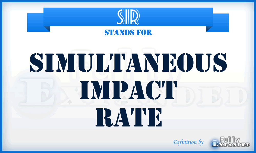 SIR - simultaneous impact rate