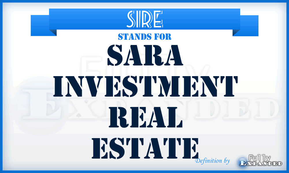 SIRE - Sara Investment Real Estate