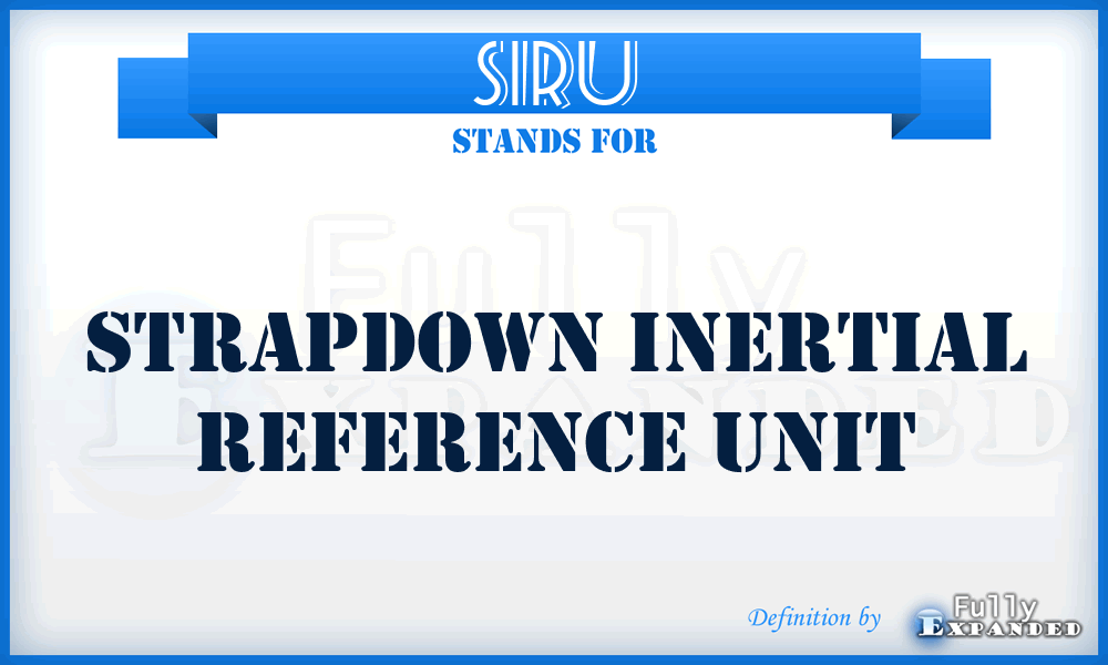 SIRU - strapdown inertial reference unit