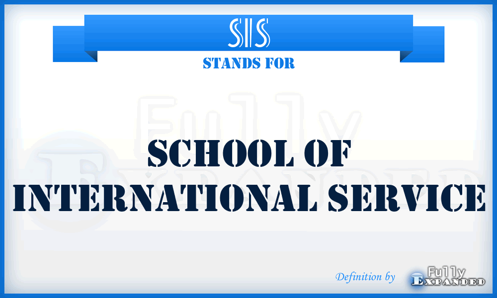 SIS - School of International Service
