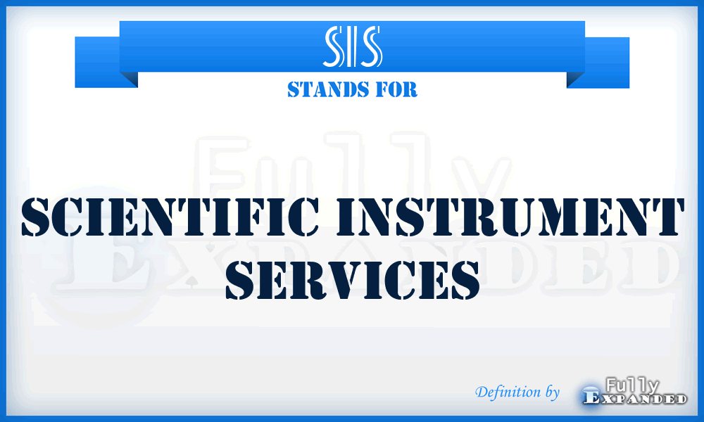 SIS - Scientific Instrument Services