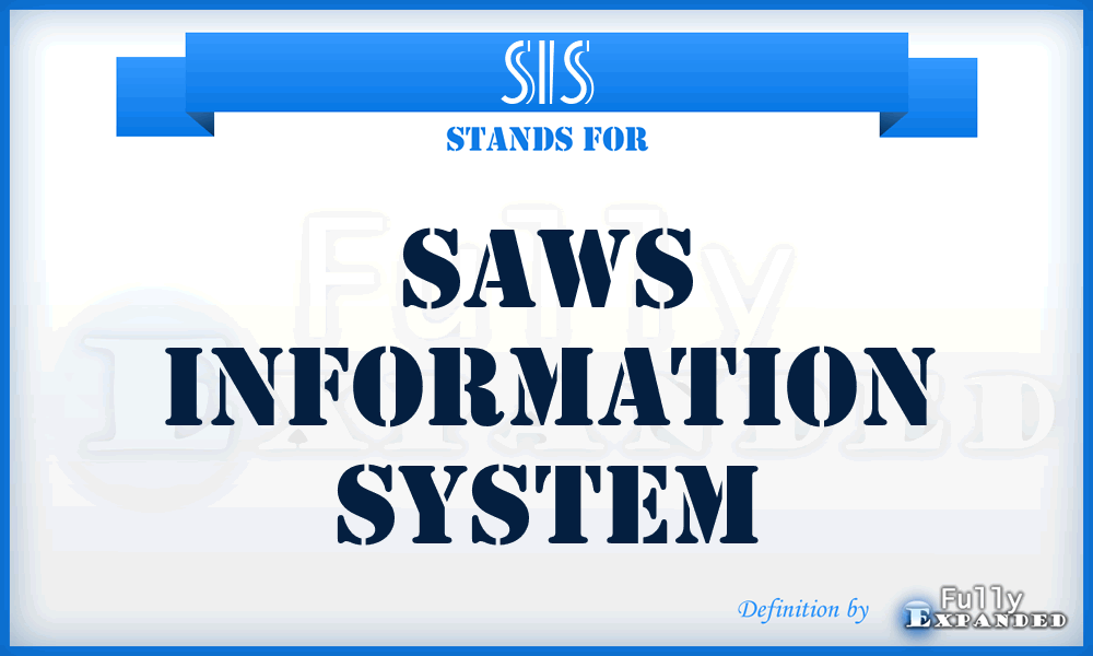 SIS - Saws Information System