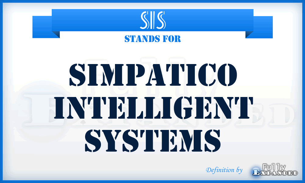 SIS - Simpatico Intelligent Systems