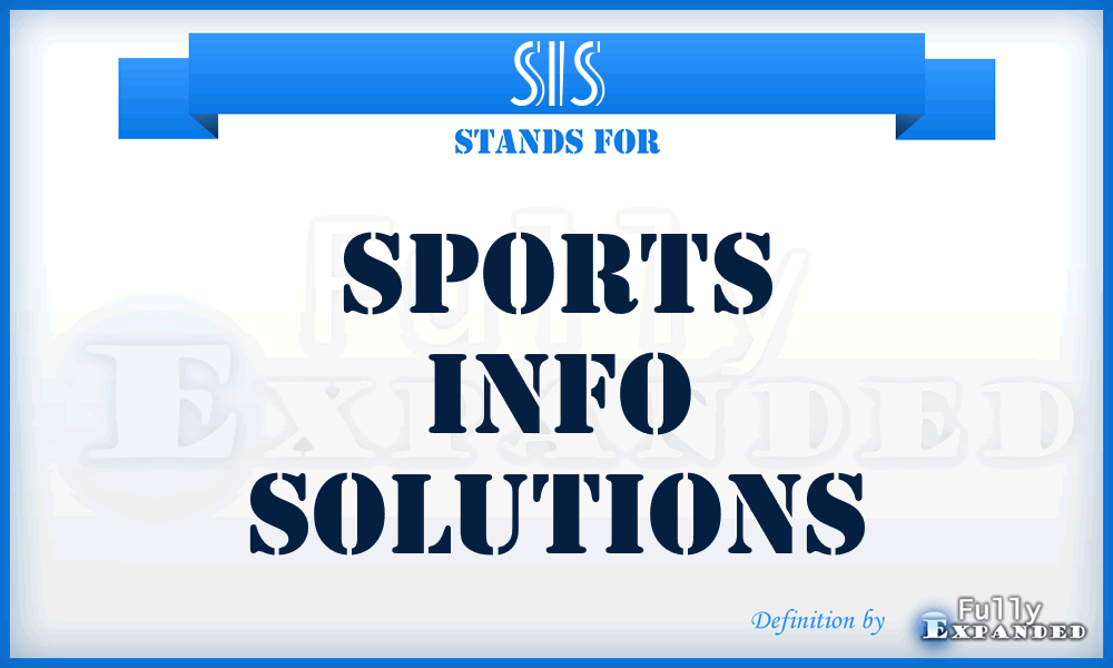 SIS - Sports Info Solutions