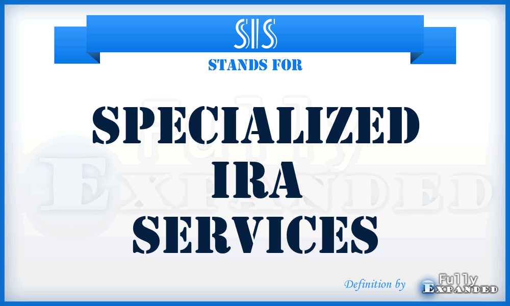 SIS - Specialized Ira Services