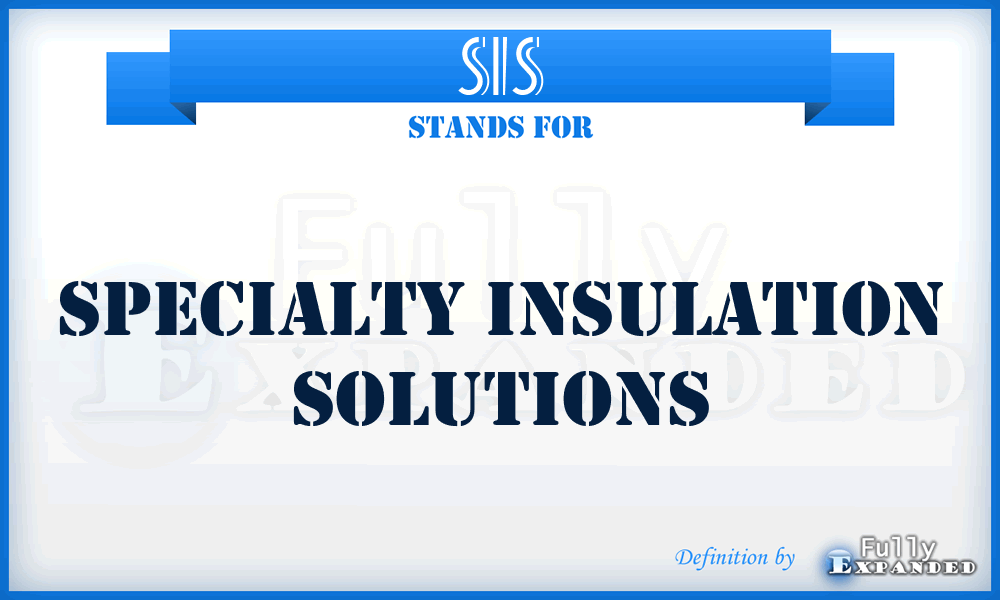 SIS - Specialty Insulation Solutions