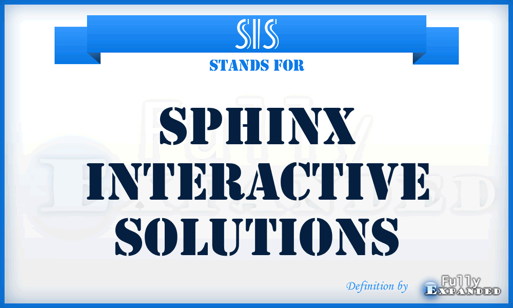 SIS - Sphinx Interactive Solutions