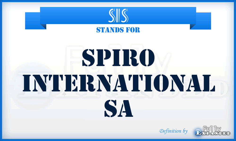 SIS - Spiro International Sa