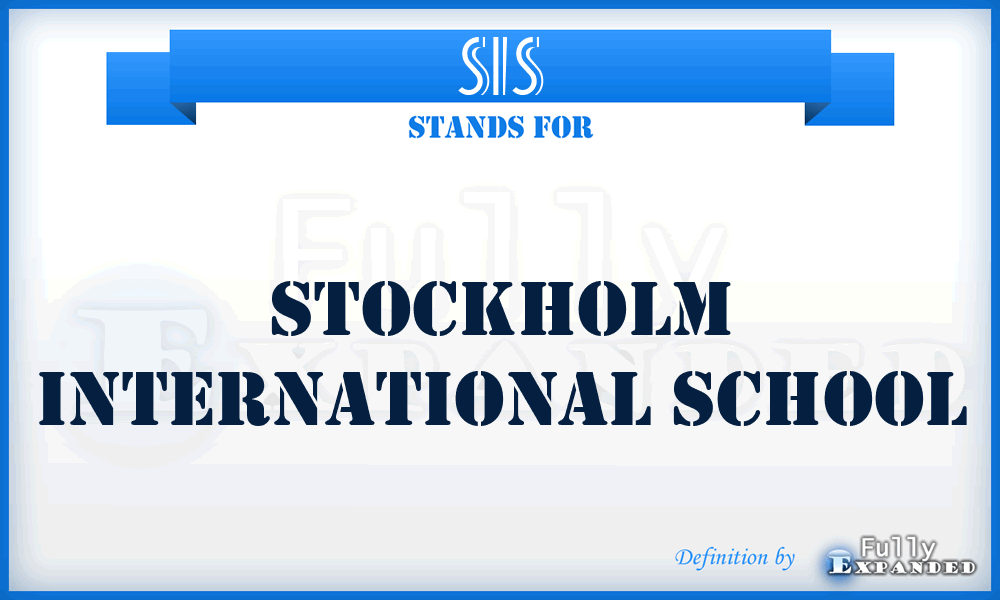 SIS - Stockholm International School