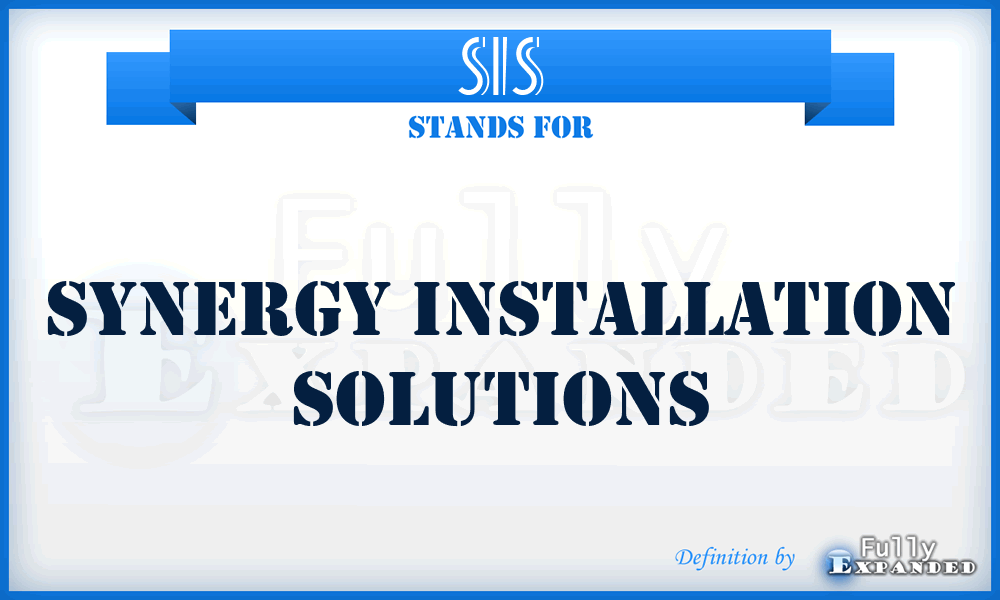 SIS - Synergy Installation Solutions