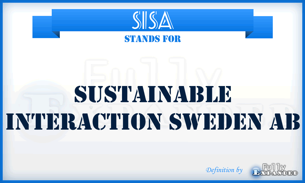 SISA - Sustainable Interaction Sweden Ab