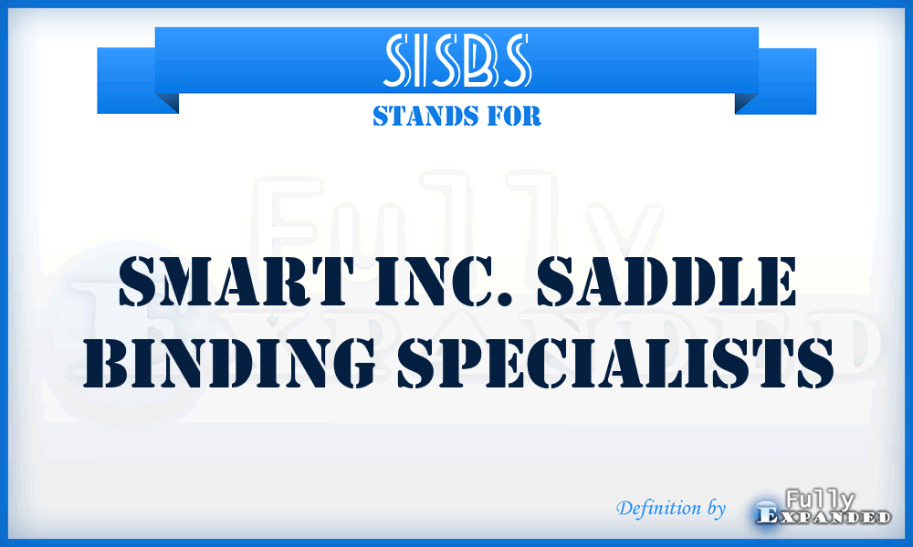 SISBS - Smart Inc. Saddle Binding Specialists