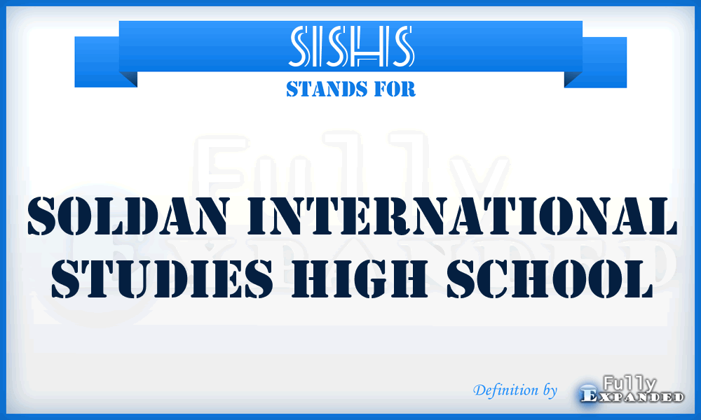 SISHS - Soldan International Studies High School
