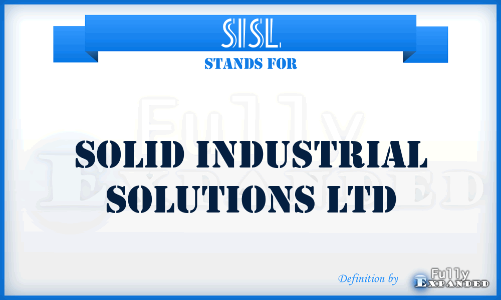 SISL - Solid Industrial Solutions Ltd