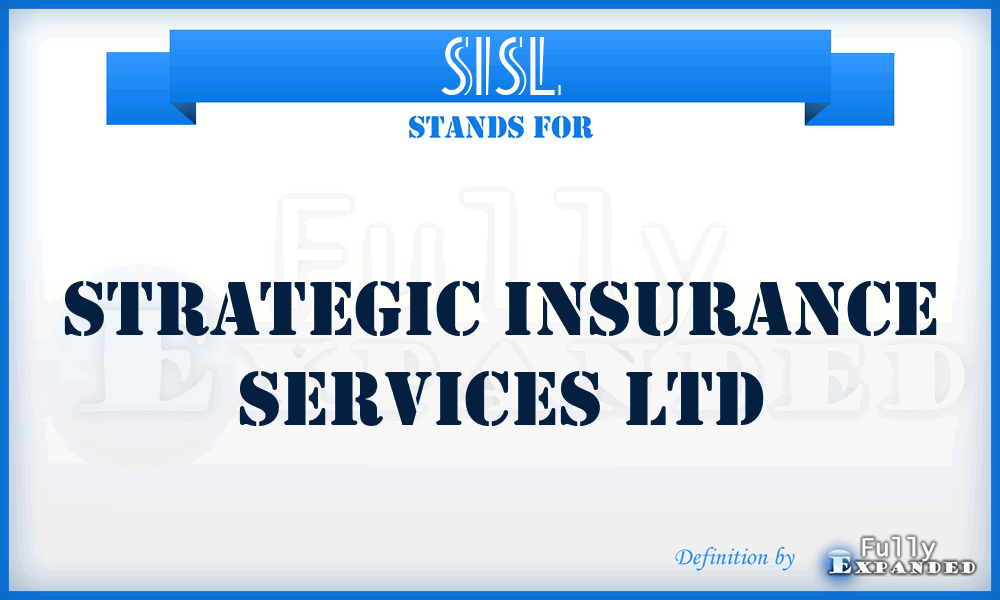 SISL - Strategic Insurance Services Ltd