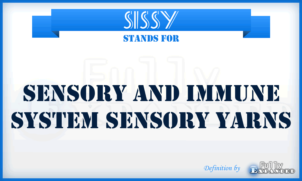 SISSY - Sensory and Immune System Sensory Yarns