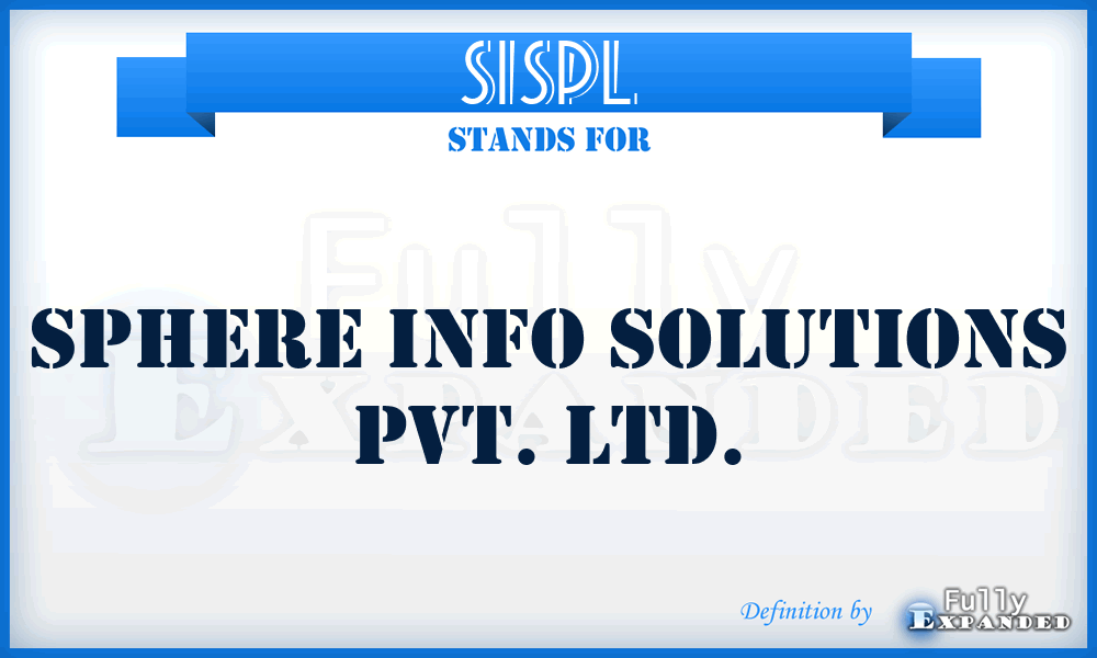 SISPL - Sphere Info Solutions Pvt. Ltd.