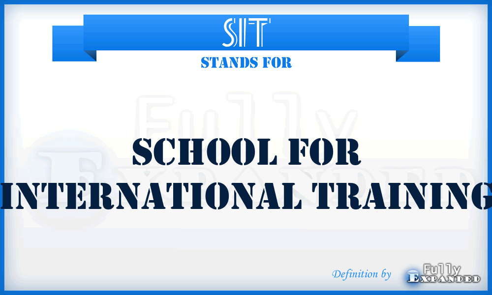 SIT - School for International Training