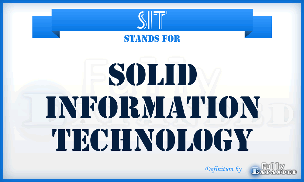 SIT - Solid Information Technology