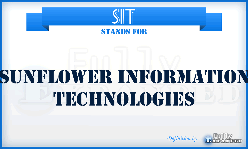 SIT - Sunflower Information Technologies