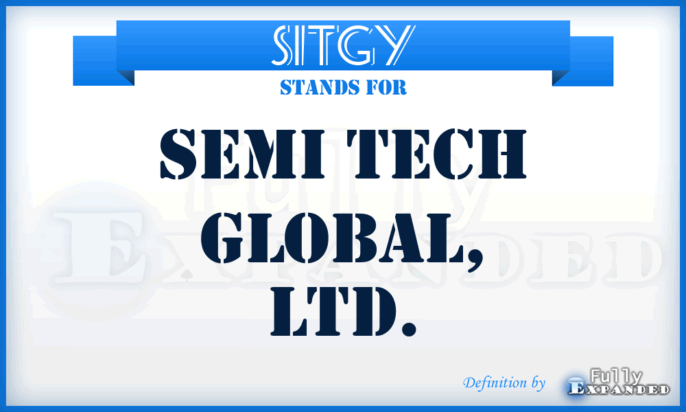 SITGY - Semi Tech Global, LTD.