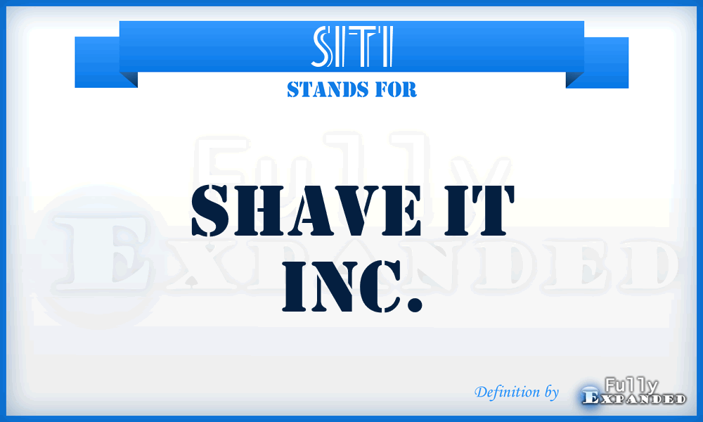 SITI - Shave IT Inc.