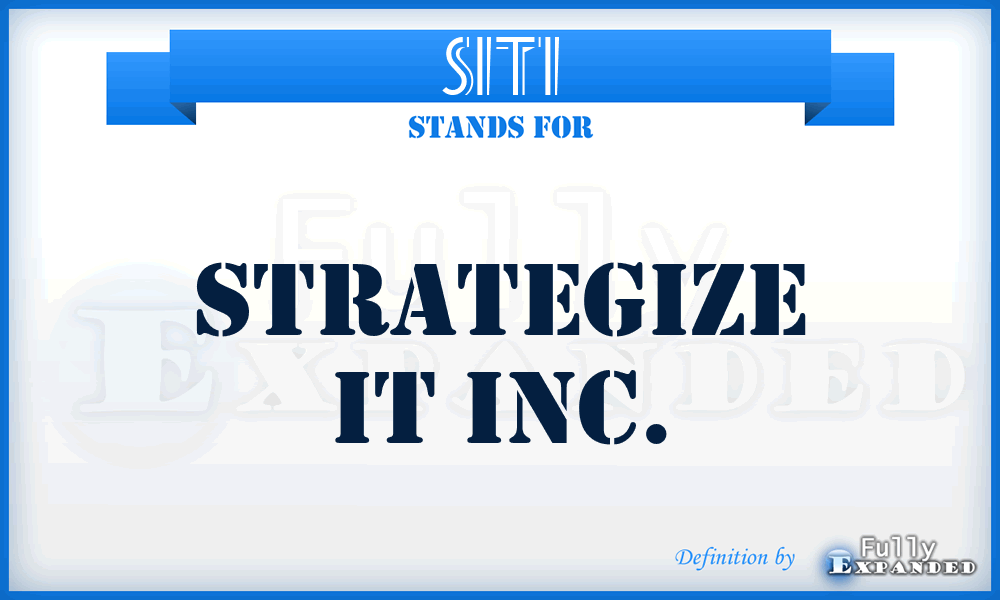 SITI - Strategize IT Inc.