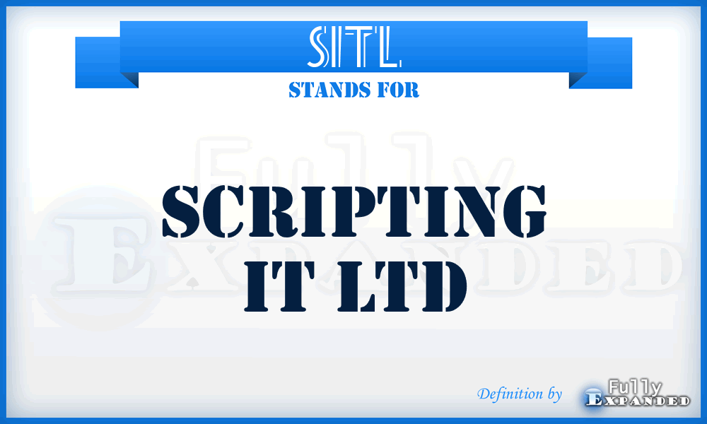 SITL - Scripting IT Ltd