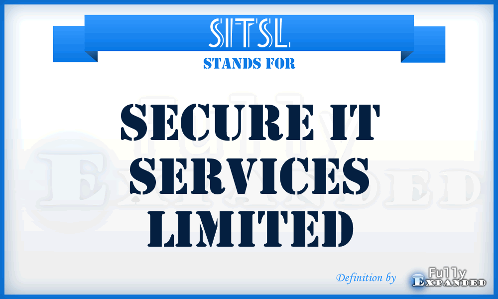 SITSL - Secure IT Services Limited