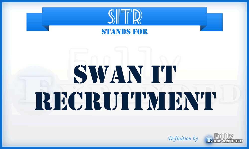 SITR - Swan IT Recruitment