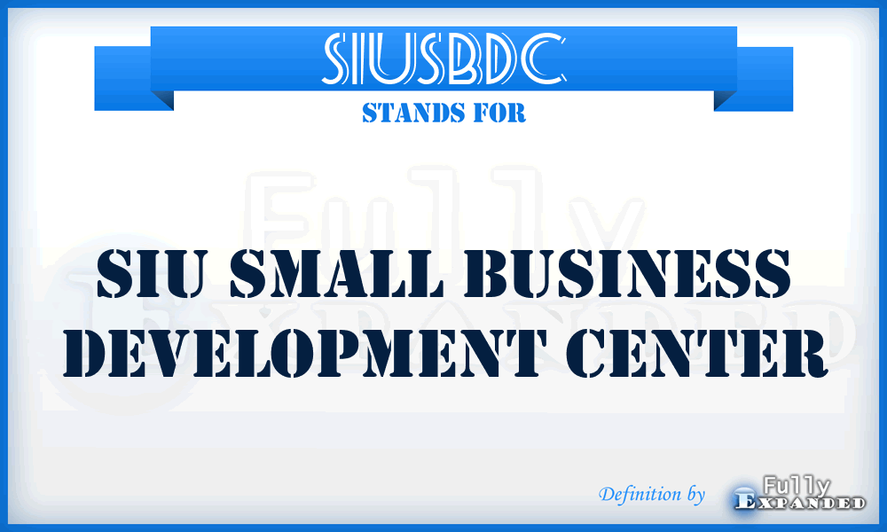 SIUSBDC - SIU Small Business Development Center