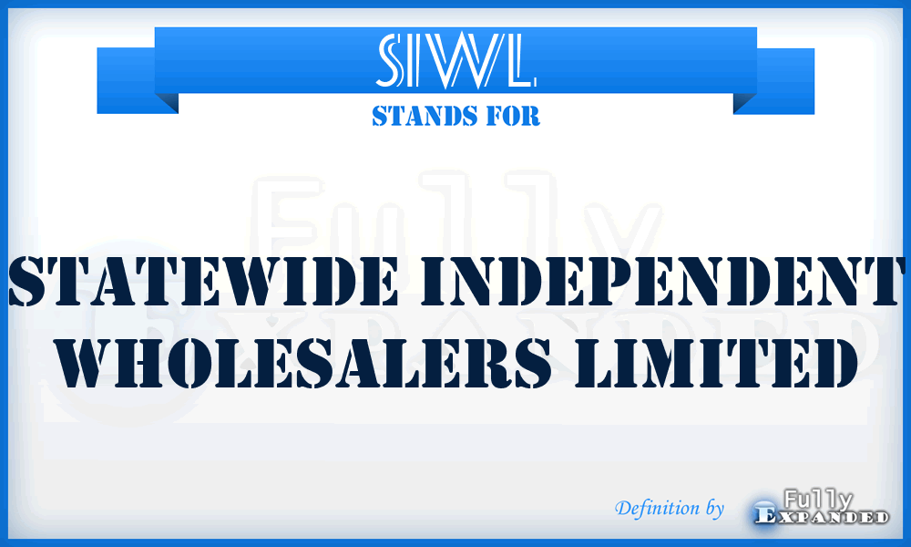 SIWL - Statewide Independent Wholesalers Limited