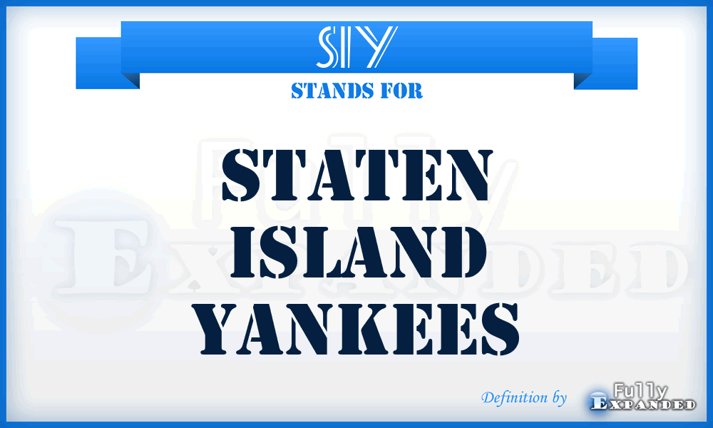 SIY - Staten Island Yankees