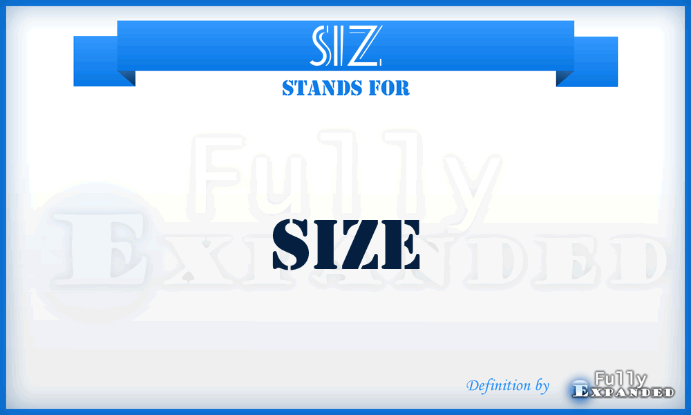 SIZ - Size