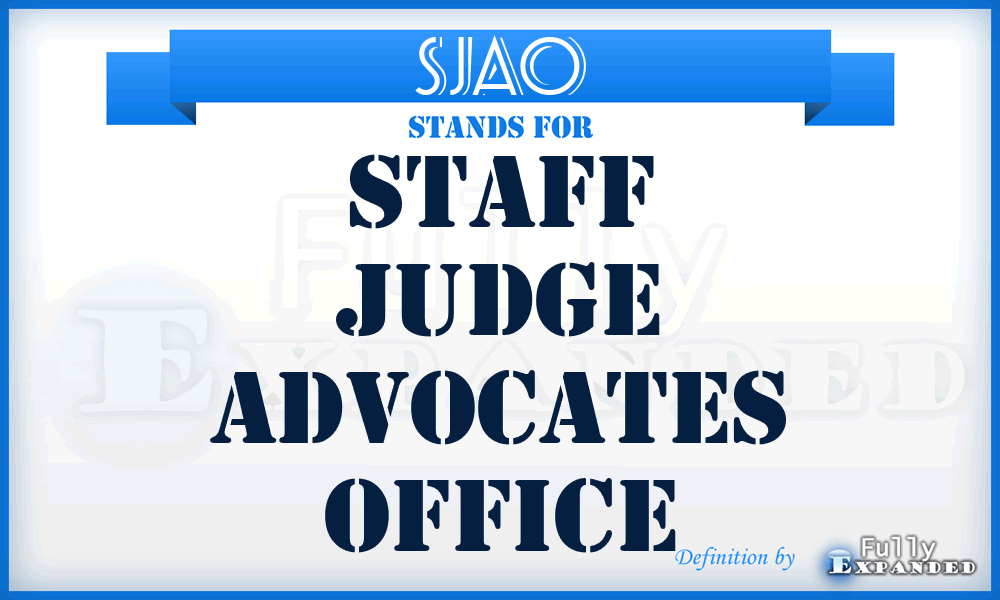 SJAO - Staff Judge Advocates Office