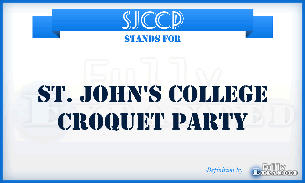 SJCCP - St. John's College Croquet Party