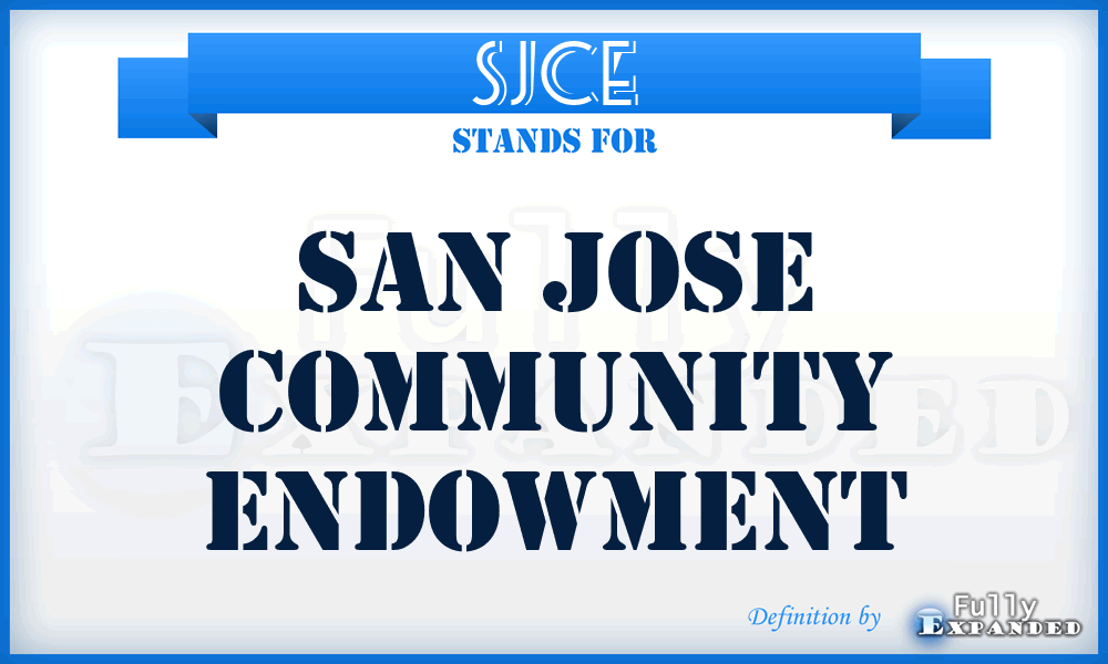 SJCE - San Jose Community Endowment