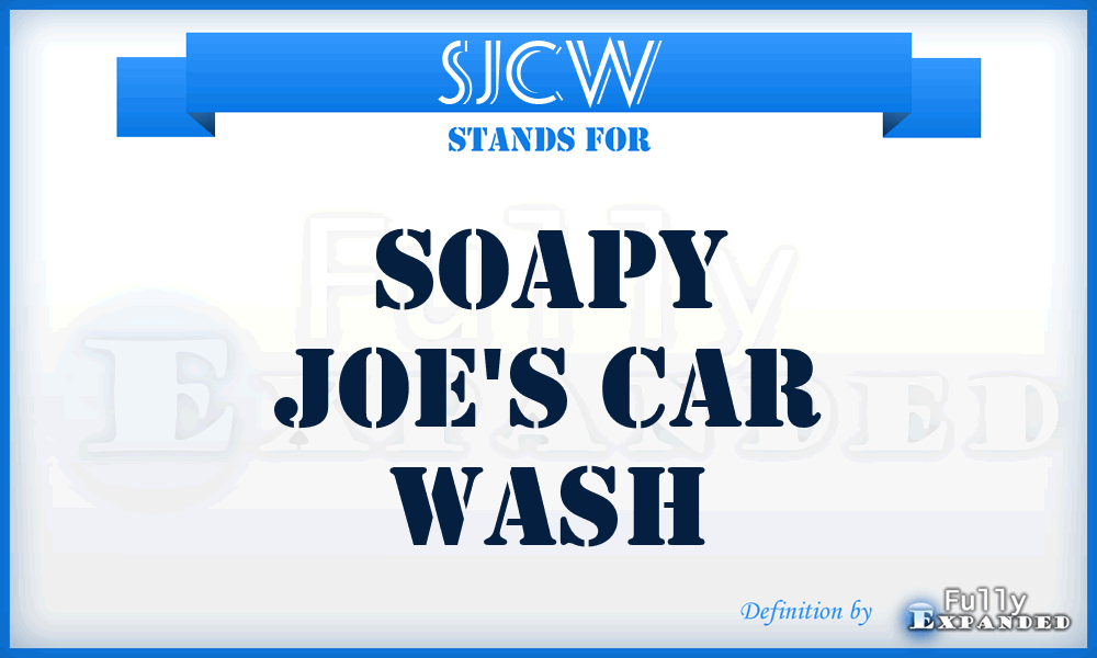 SJCW - Soapy Joe's Car Wash