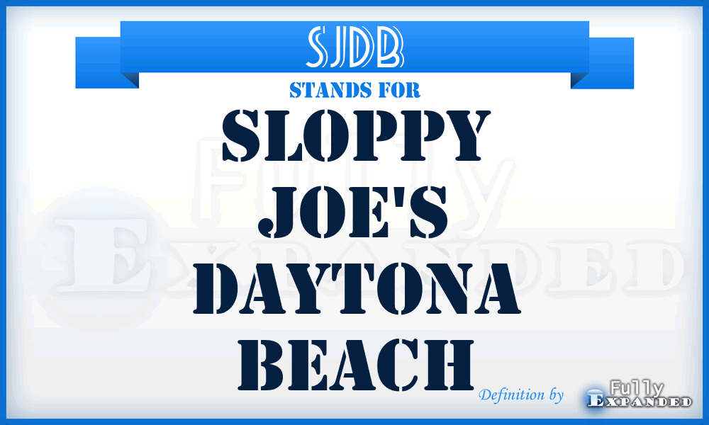 SJDB - Sloppy Joe's Daytona Beach