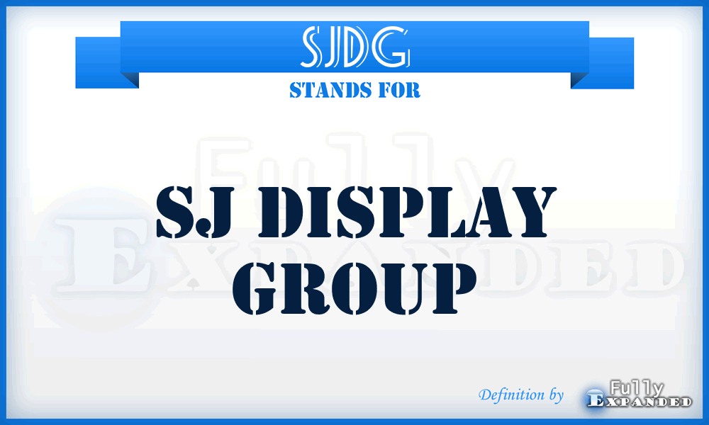 SJDG - SJ Display Group