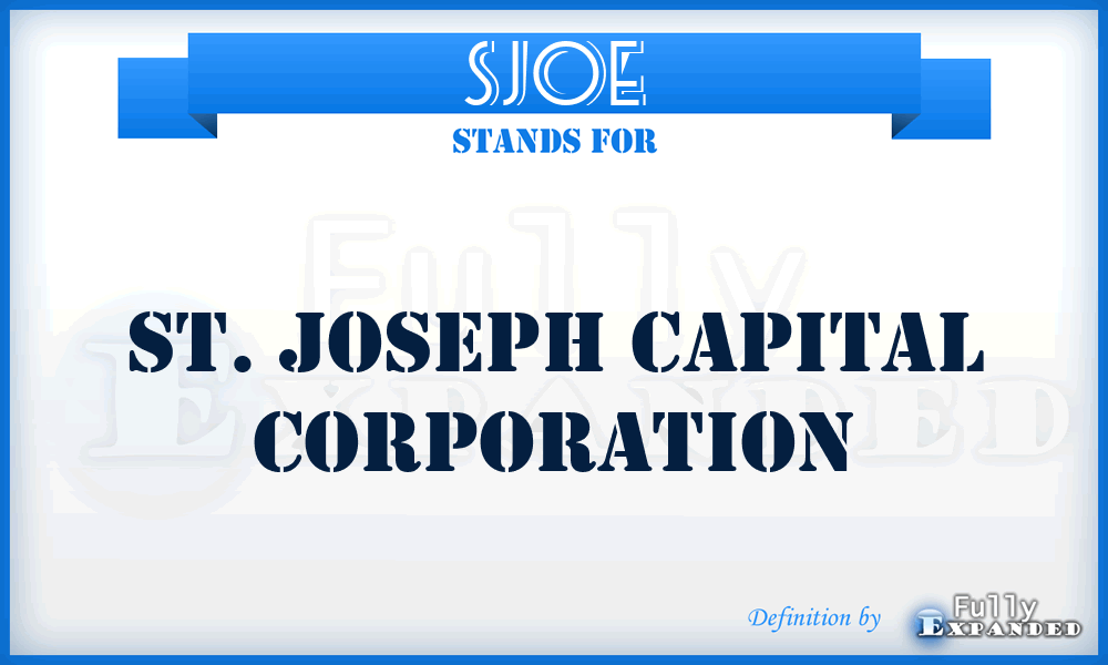 SJOE - St. Joseph Capital Corporation