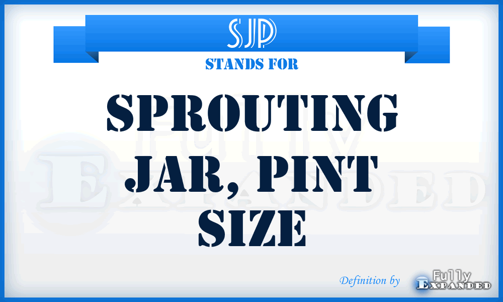 SJP - Sprouting Jar, Pint size